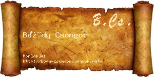 Bódy Csongor névjegykártya