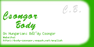 csongor body business card